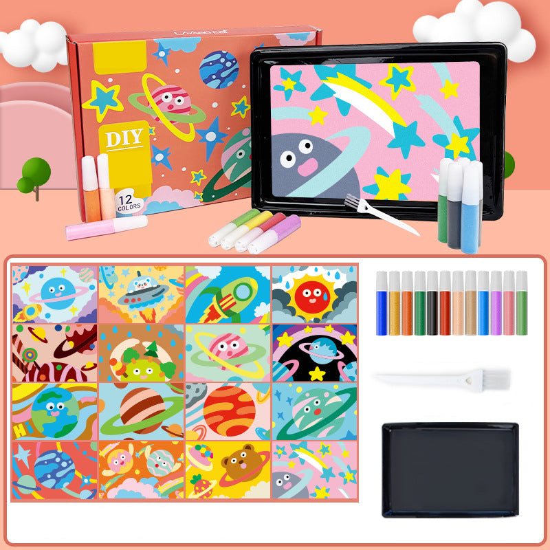 Children's Sand Painting Handmade Diy Coloring Educational Toy Set