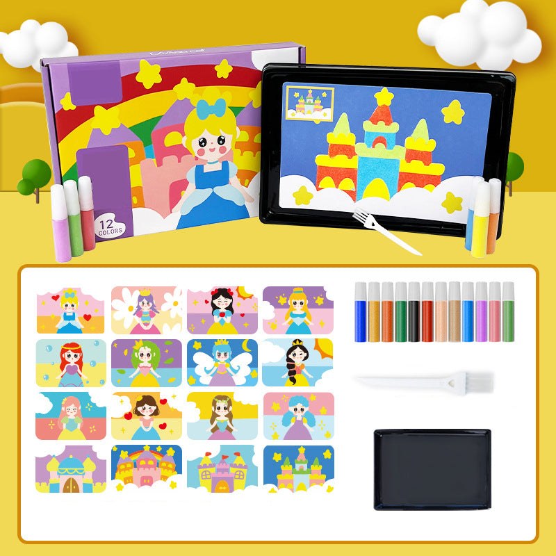 Children's Sand Painting Handmade Diy Coloring Educational Toy Set