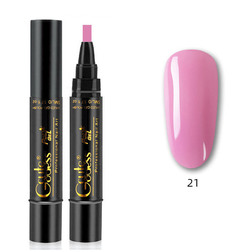 One-step adhesive Three-in-one nail polish gel pen