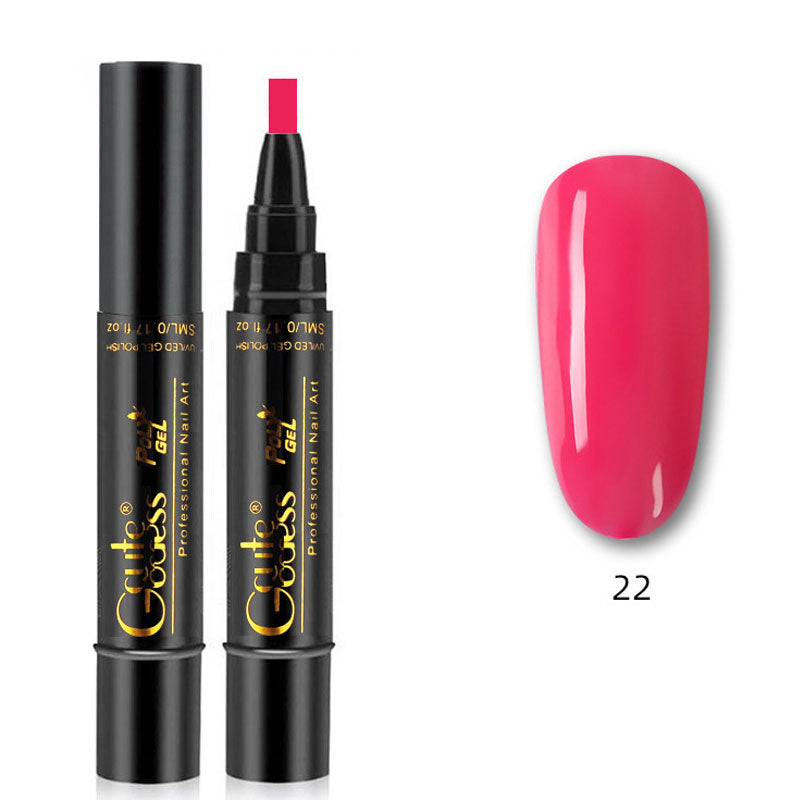 One-step adhesive Three-in-one nail polish gel pen