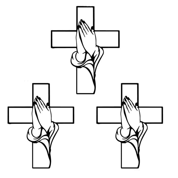 🎉Spiritual Home Decor: Cross With Praying Hands