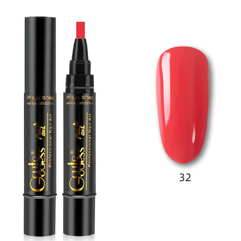 One-step adhesive Three-in-one nail polish gel pen