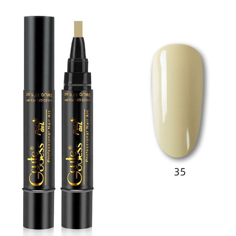One-step adhesive Three-in-one nail polish gel pen