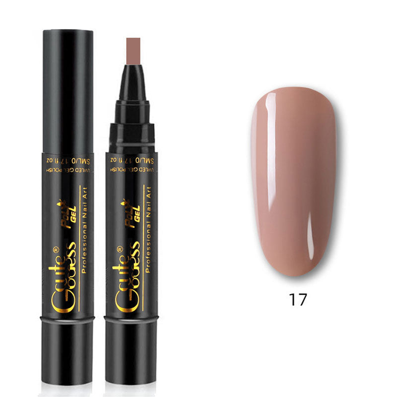 One-step adhesive Three-in-one nail polish gel pen