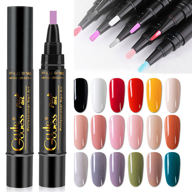 One-step adhesive Three-in-one nail polish gel pen