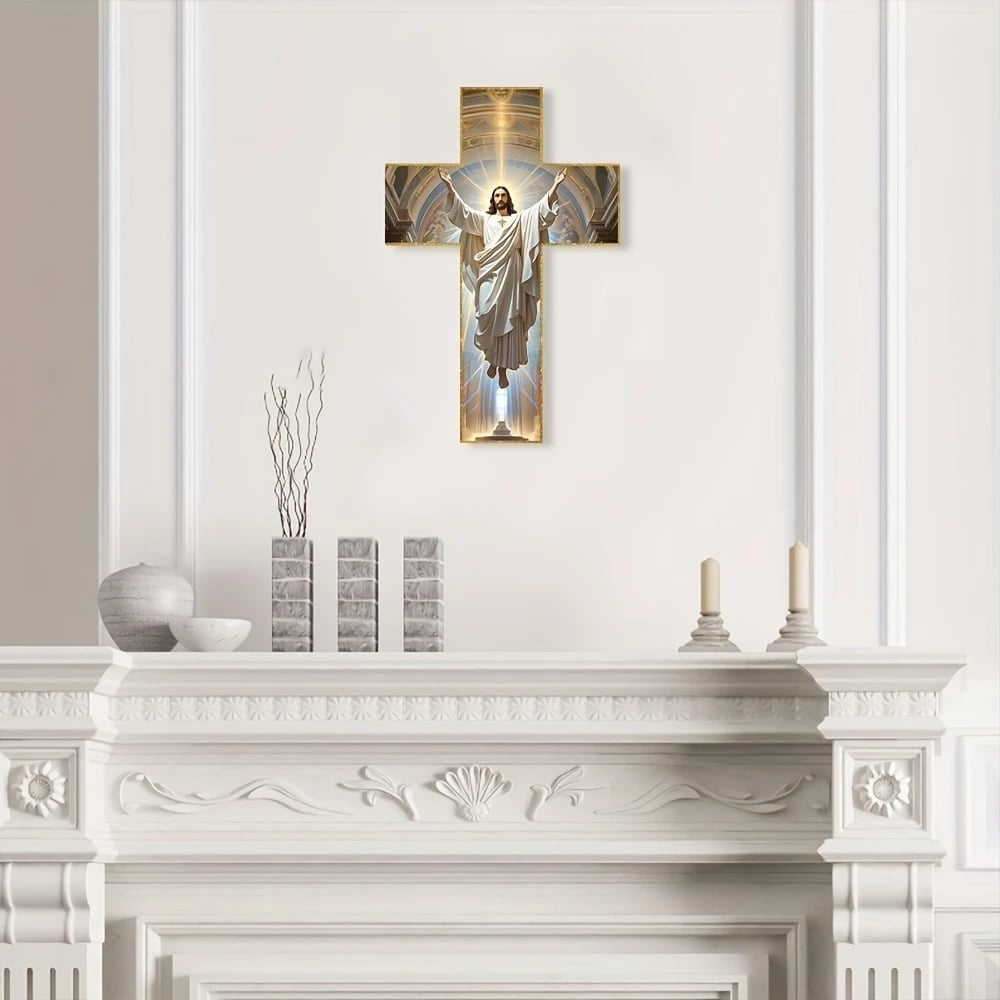 Vintage Wooden Jesus Christ Wall Cross