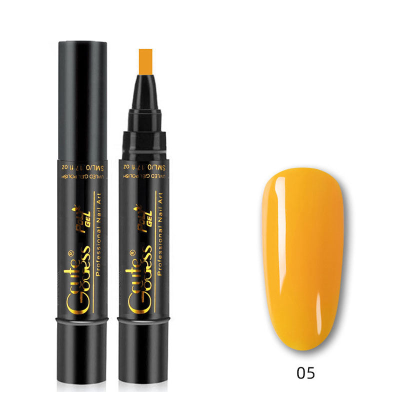 One-step adhesive Three-in-one nail polish gel pen