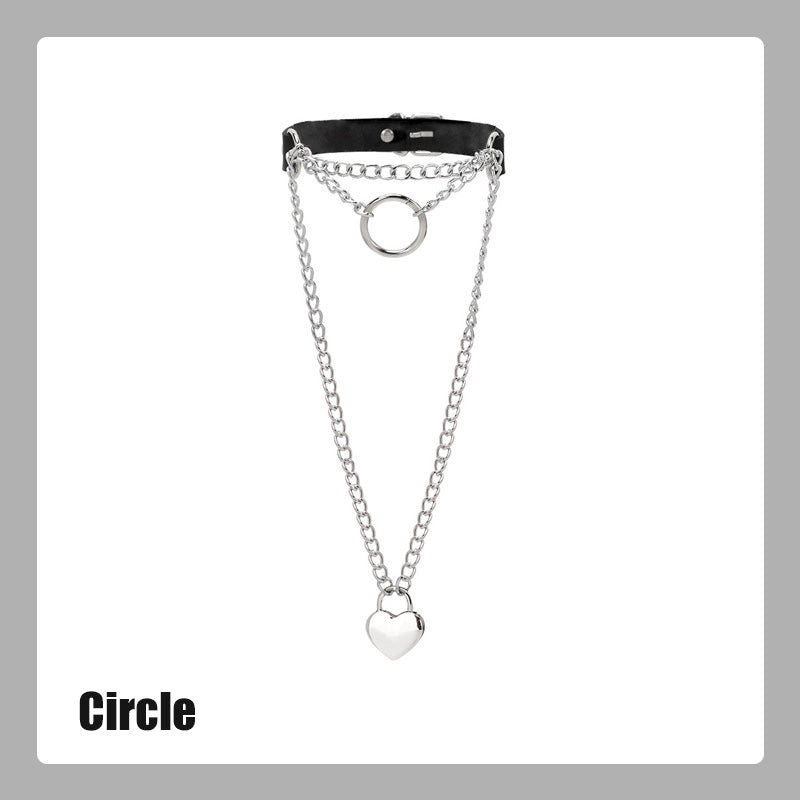 Heart Chain Choker Necklace