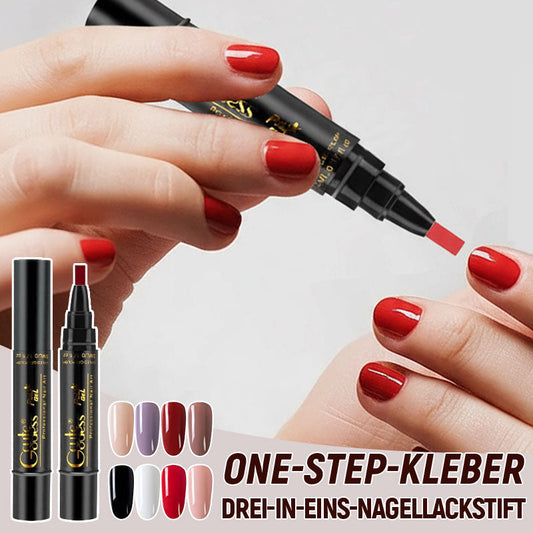 One-step adhesive Three-in-one nail polish gel pen