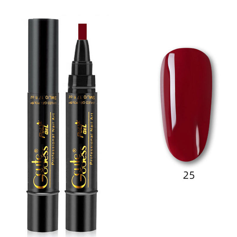One-step adhesive Three-in-one nail polish gel pen