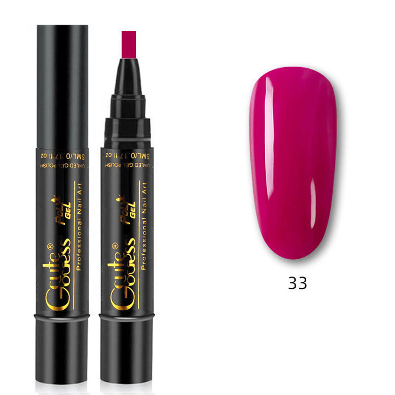 One-step adhesive Three-in-one nail polish gel pen
