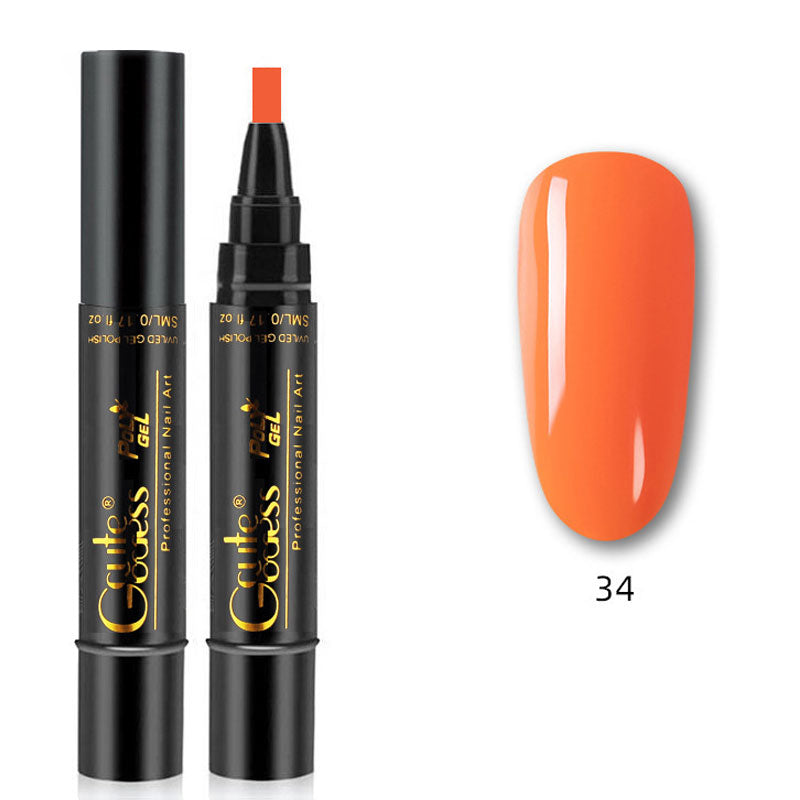 One-step adhesive Three-in-one nail polish gel pen