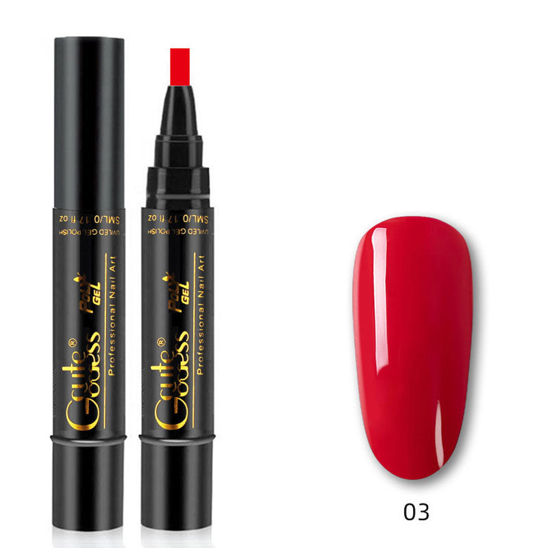One-step adhesive Three-in-one nail polish gel pen