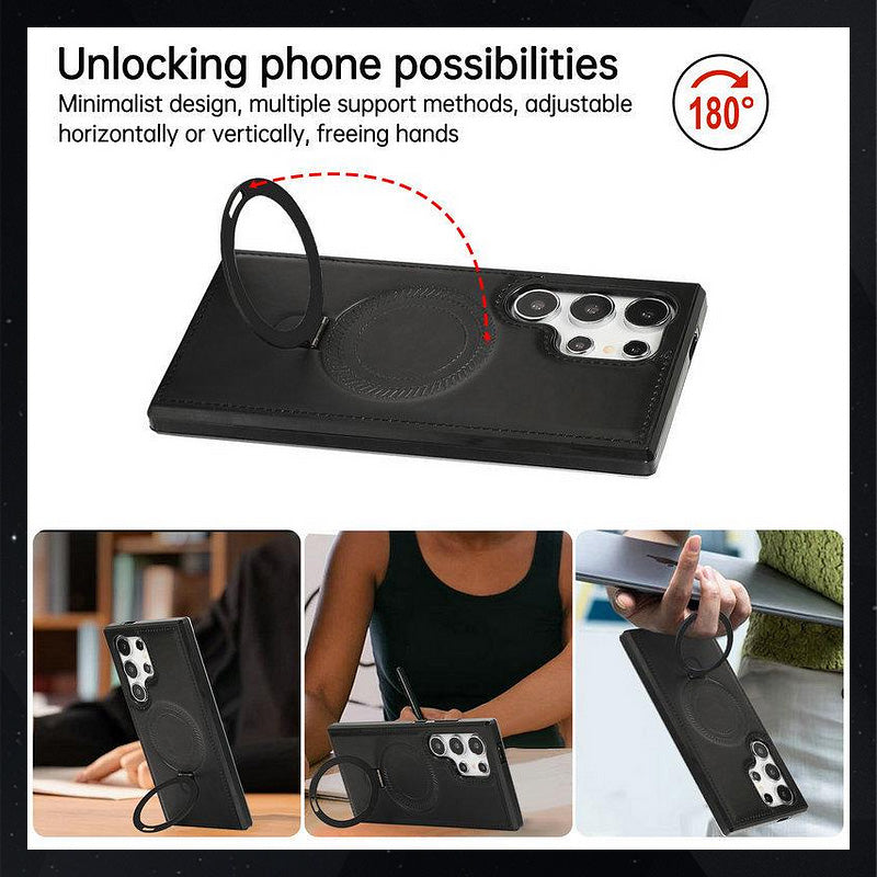 Luxury Leather MagneticPhone Case
