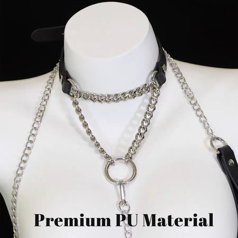 SM Collar Sex Toys Traction Chain