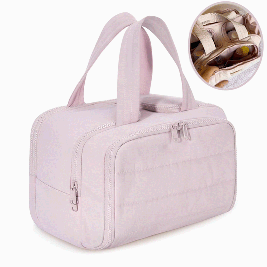 Large wide open travel makeup bag