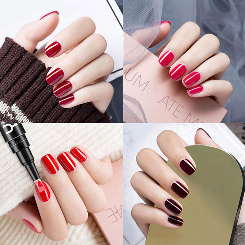 One-step adhesive Three-in-one nail polish gel pen