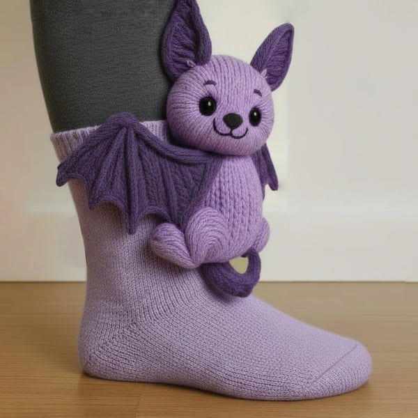 Cozy 3D Knit Animal Socks
