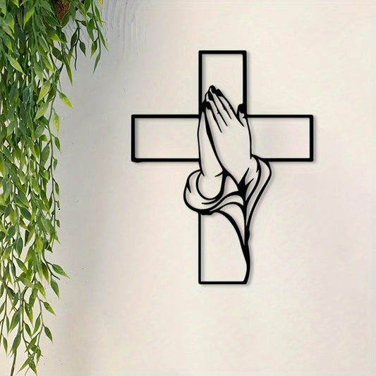 🎉Spiritual Home Decor: Cross With Praying Hands